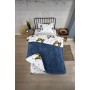 ETE HOMETEX TEK KİŞİLİK LÜX WELSOFT YORGAN KELEBEK İNDİGO 155X215CM 8696474231930